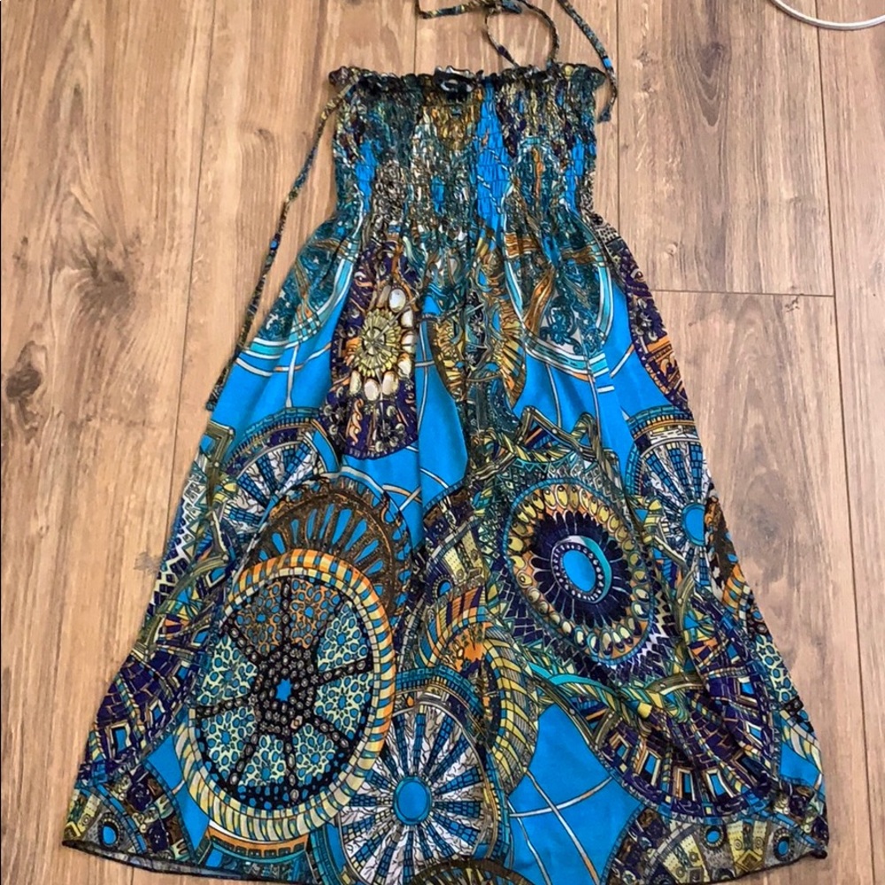 Blue long dress